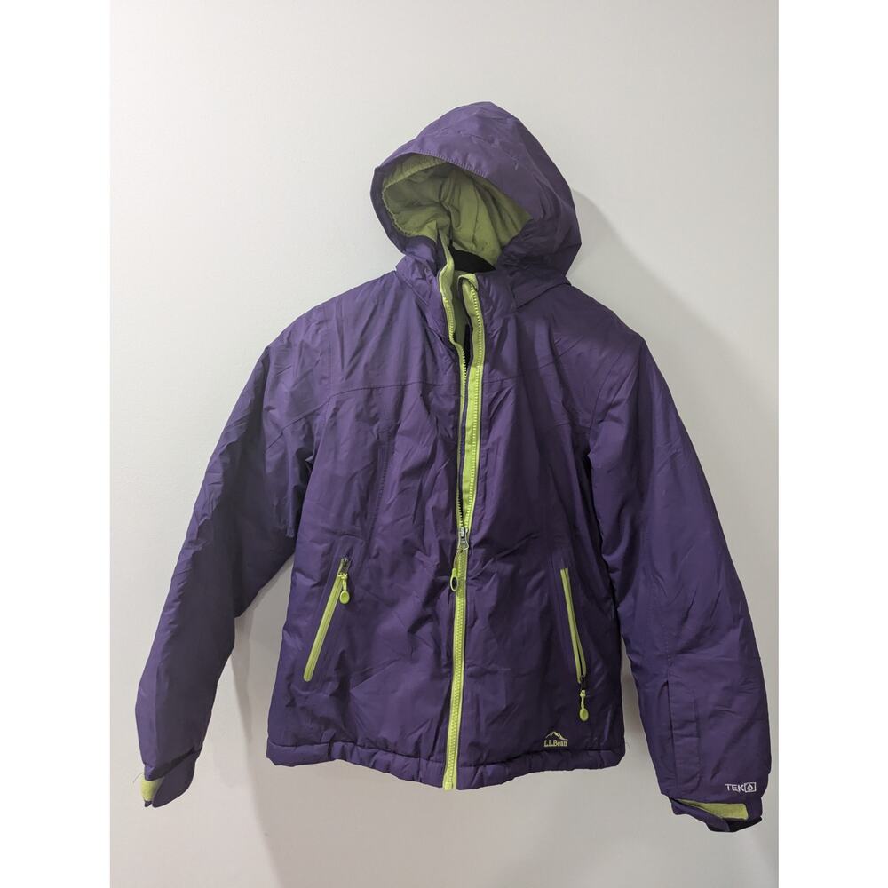 LL Bean Purple Fleece Lined Summit Winter Coat